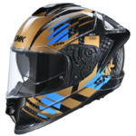 TITAN CARBON T-RACE GL275 BLACK GOLDEN BLUE CARBON FIBER HELMET