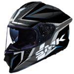 SMK TITAN SLICK GL265 GREY WHITE FULL FACE HELMET