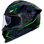 SMK TITAN THE PANTHER MA258 MATT BLACK GREEN FULL FACE HELMET