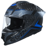 TITAN CARBON NERO GL256 BLACK BLUE CARBON FIBER HELMET