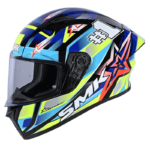 SMK STELLAR UNO SPORT GL254 WITH EXTENDED VISOR GRAPHICS FULL FACE HELMET