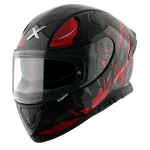 APEX HUNTER BLACK RED FULL FACE HELMET FOR MAN AND WOMAN