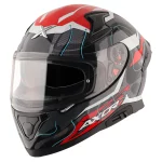 APEX DYNAMO BLACK RED FULL FACE HELMET FOR MAN AND WOMAN