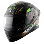 AXOR APEX TIKI DULL BLACK GOLD FULL FACE HELMET FOR MAN AND WOMAN