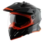 AXOR X-CROSS DUAL-VISOR BLACK ORANGE  HELMET FOR MAN AND WOMAN