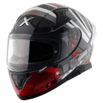 APEX HEX-2 COOL GREY RED FULL FACE HELMET FOR MAN AND WOMAN