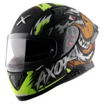 AXOR APEX FALCON DULL BLACK NEON YELLOW FULL FACE HELMET FOR MAN AND WOMAN