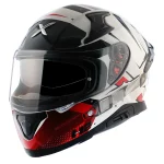 APEX HEX-2 WHITE RED FULL FACE HELMET FOR MAN AND WOMAN