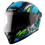 VEGA BOLT BUNNY BLACK NEON BLUE HELMET