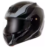 VEGA CRUX DX CHECKS BLACK SILVER HELMET