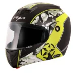 VEGA CRUX DX CAMOUFLAGE DULL BLACK NEON YELLOW HELMET