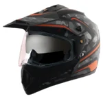 VEGA OFF ROAD D/V CAMO DULL BLACK ORANGE HELMET