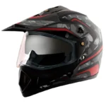 VEGA OFF ROAD D/V CAMO DULL BLACK RED HELMET