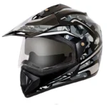 VEGA OFF ROAD D/V CAMO DULL BLACK SILVER HELMET