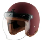 AXOR RETRO JET SOLID DULL CHESTNUT RED HELMET FOR MAN AND WOMEN