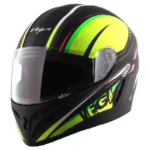 VEGA BREEZE DX SCOOBY DULL BLACK NEON YELLOW HELMET