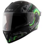 VEGA BOLT OCTOPUS BLACK NEON GREEN HELMET