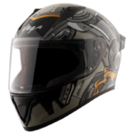 VEGA BOLT SUPERHERO BLACK GREY HELMET