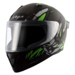 VEGA BOLT BUNNY DULL BLACK GREEN HELMET