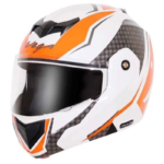 VEGA CRUX DX CHECKS WHITE ORANGE HELMET