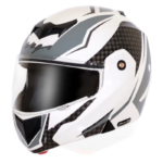 VEGA CRUX DX CHECKS WHITE SILVER HELMET