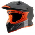 AXOR AXOR X-CROSS SINGLE COLOUR HELMET DULL BLACK ORANGE