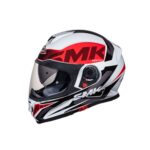 SMK TWISTER LOGO GL-132 WHITE RED FULLFACE HELMET