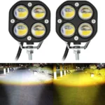 3 Inch Universal Led Fog Light Yellow-White (72W, 12V-80V, DC,) ( Pack of 2pcs)