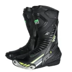 VR1 B01 Riding Boots Black Neon Green