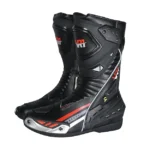 VR1 B06 Riding Boots Black Red