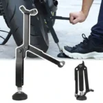 Portable Foldable Single-Sided Motorcycle Wheel Stand | Front & Rear Tire Support Paddock Stand