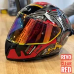 Vega Bolt Night Vision Visor – Revo Clear Red Rainbow (Pinlock Ready) Aftermarkt