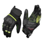 RYNOX TORNADO PRO 4 GLOVES BLACK HI-VIZ GREEN