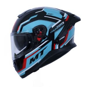 MT Thunder 3 SV Spoiler Blaze B7 Gloss Blue Black Helmet