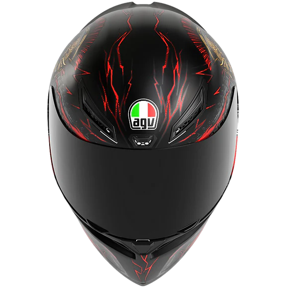 AGV K1 S Gladiator Matt Black Red Helmet - Image 3