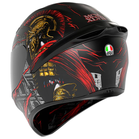 AGV K1 S Gladiator Matt Black Red Helmet - Image 2