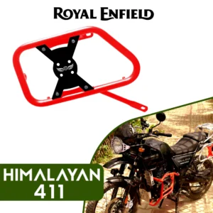 Grand Pitstop Saddle Stay (Pair) with Jerry Can Mounting For Royal Enfield Himalayan-Red + Black