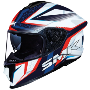 SMK TITAN SLICK GL153 BLUE WHITE FULL FACE HELMET
