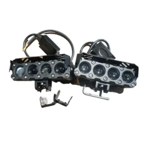 HJG Mega Drive 4 Lens Dual Color Led Fog Lights - Pair