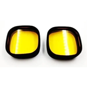HJG 4 LED Square Fog Lamp Cover - Yellow