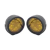 HJG 90W 5-LED Round White Fog Light With Yellow Cap Versatile Spot Driving Lamps for Cars, Trucks, Bikes, and Motorcycles (Set of 2)