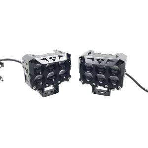 HJG 120W 6-LED Yellow/White Fog Light With 2 Colour Mode Versatile Spot Driving Lamps for Cars, Trucks, Bikes, and Motorcycles (Set of 2)