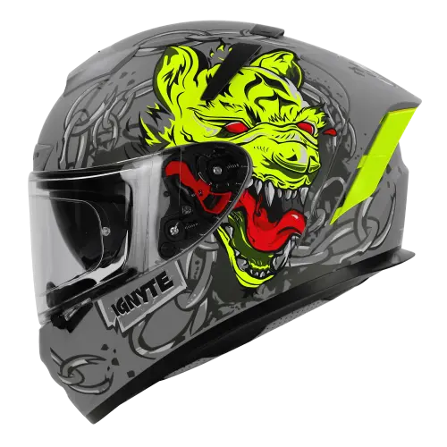 IGNYTE IGN-4 HYENA MAT TITANIUM GREY Helmet