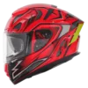 Ignyte IGN-4 RACER GLOSSY  BLACK WITH FLUO WATERMELON Helmet