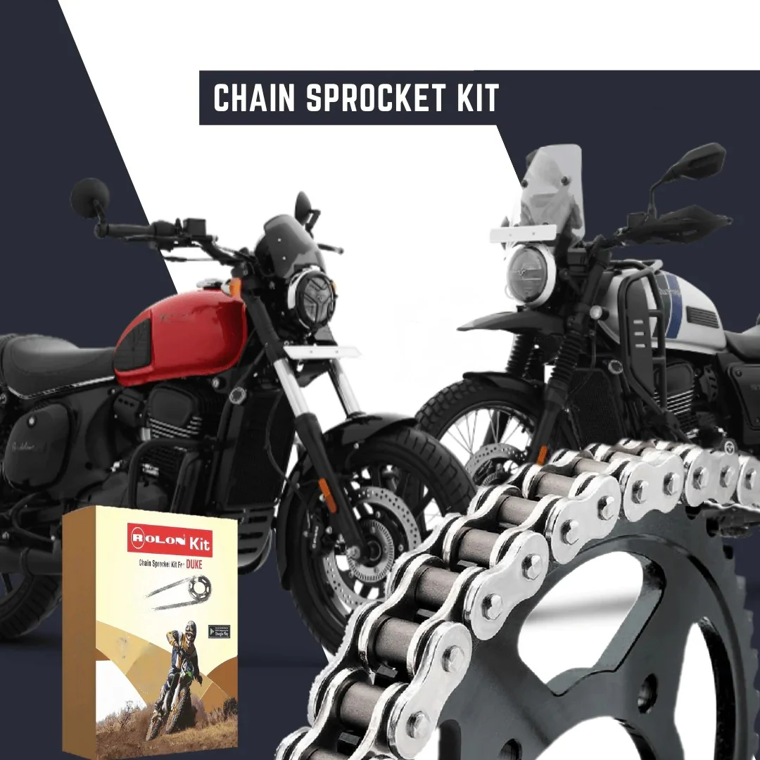 Yezdi Adventure Roadster Rolon Chain Sprocket Normal Kit OEM Fit Durable Performance