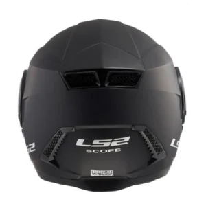 LS2 Scope II Solid Matt Black modular motorcycle helmet front view