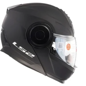 LS2 Scope II Solid Matt Black modular motorcycle helmet front view