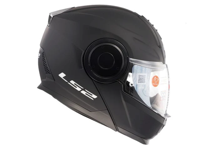 LS2 Scope II Solid Matt Black modular motorcycle helmet front view