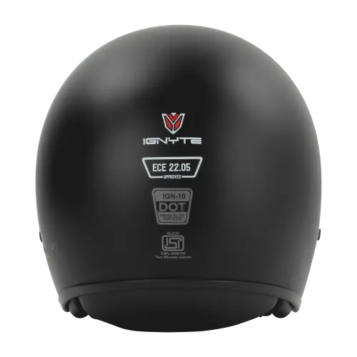 IGN-10 MONOCOLOR GLOSSY BLACK HELMET - Image 2