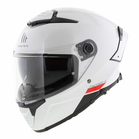 MT Thunder 4 SV full face helmet solid gloss white - Image 5